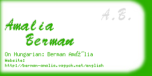 amalia berman business card